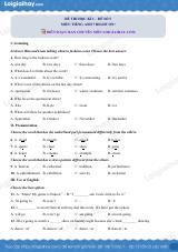 Đề thi học kì 1 Tiếng Anh 7 Right on! - Đề số 5